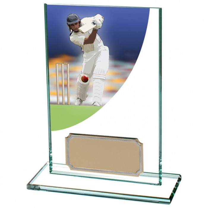 Colour-Curve Cricket Jade Glass Award - 5 sizes